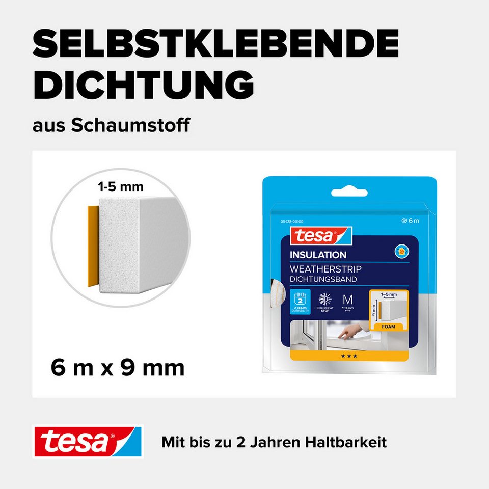 Produktdetails des selbstklebenden Dichtungsbands