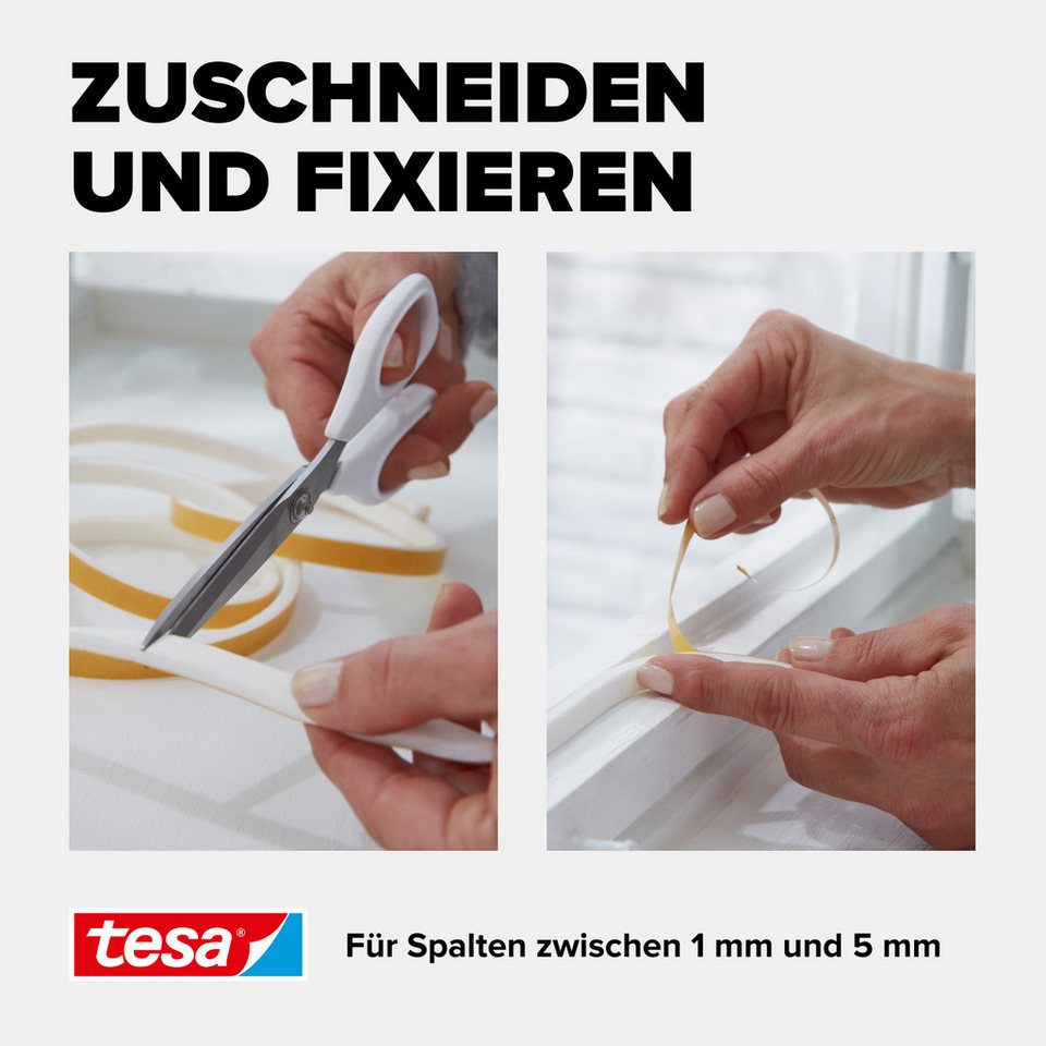 Maße des weißen Schaumstoff-Dichtungsbands