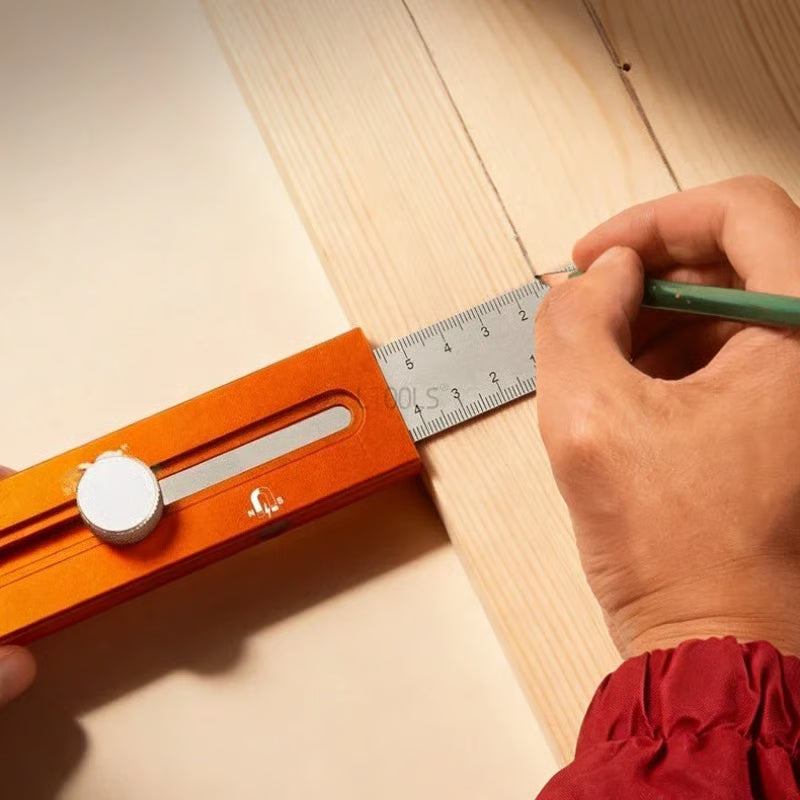 📏 50% RABATT! 🔧 Multifunktionales Markier-Lineal mit Wasserwaage – Präzises Anzeichnen, integrierte Libelle & ideal für Holzarbeiten, Fliesenlegen und DIY-Projekte 🛠️