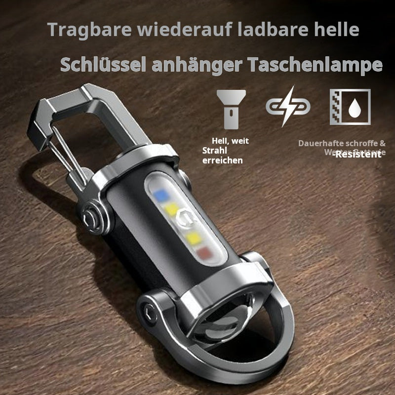📢📢50 % Rabatt!! ⏰🔦 1200LM Superhelle Mini-winzig, aber mit brutaler Helligkeit | Schlüsselanhänger-Wasserdicht, superhell, immer griffbereit 🏕️🤯