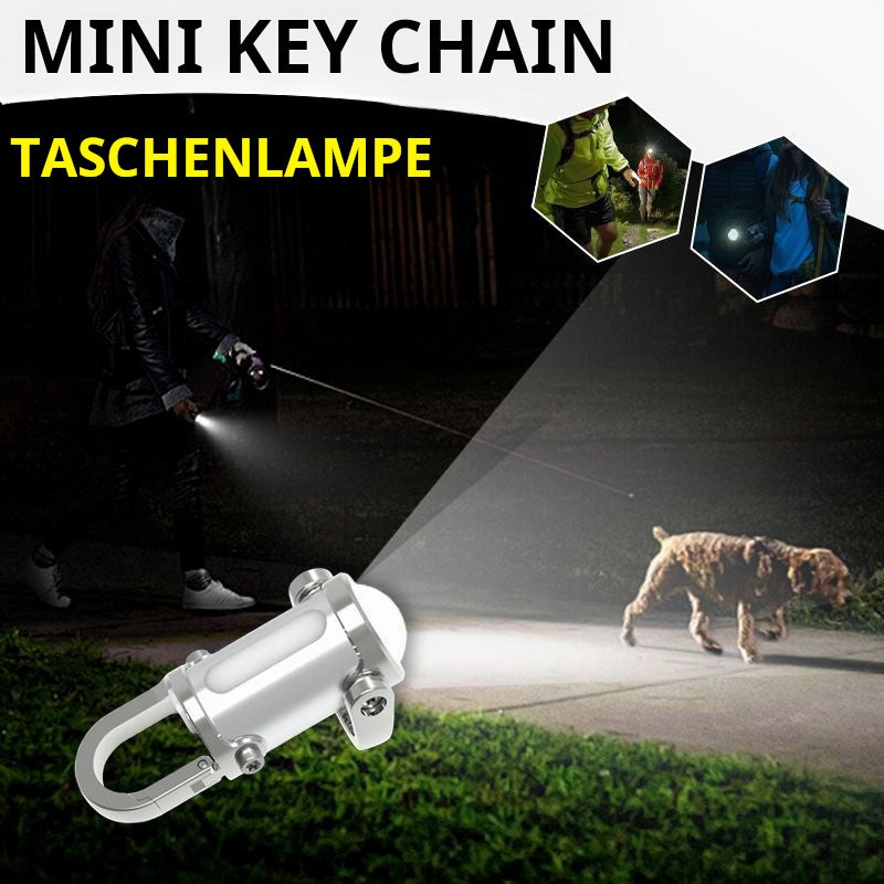 📢📢50 % Rabatt!! ⏰🔦 1200LM Superhelle Mini-winzig, aber mit brutaler Helligkeit | Schlüsselanhänger-Wasserdicht, superhell, immer griffbereit 🏕️🤯