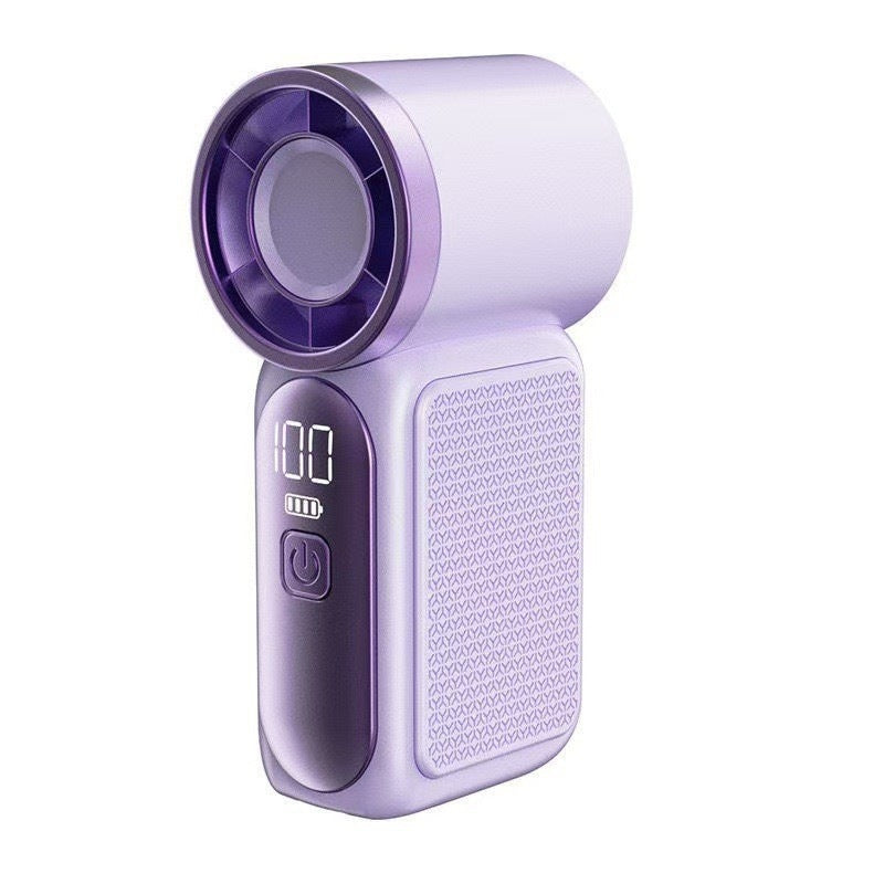 ❄️Mini-Handventilator mit LED-Anzeige👍5-stufiger Turbo-Ventilator im Taschenformat✨Über USB aufladbar, schnelle Kühlung für Reisen und beim Schminken
