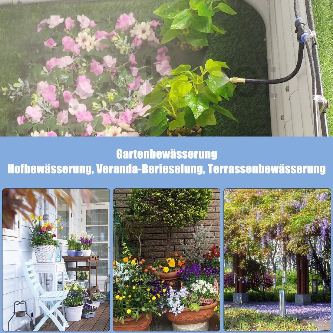 🔥Letzter Tag 49 % Rabatt✨🌱360° Gebogenes Garten-Automatik-Bewässerungssystem