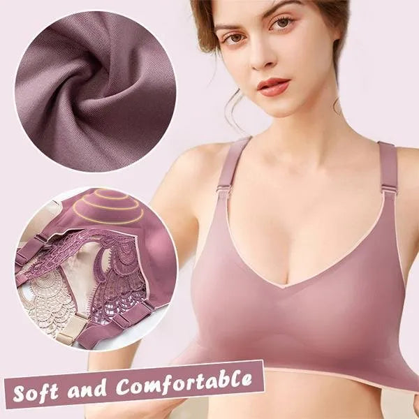 🎁Angebot: 50 % Rabatt⏳BH ohne Bügel mit Schmetterlingsstickerei