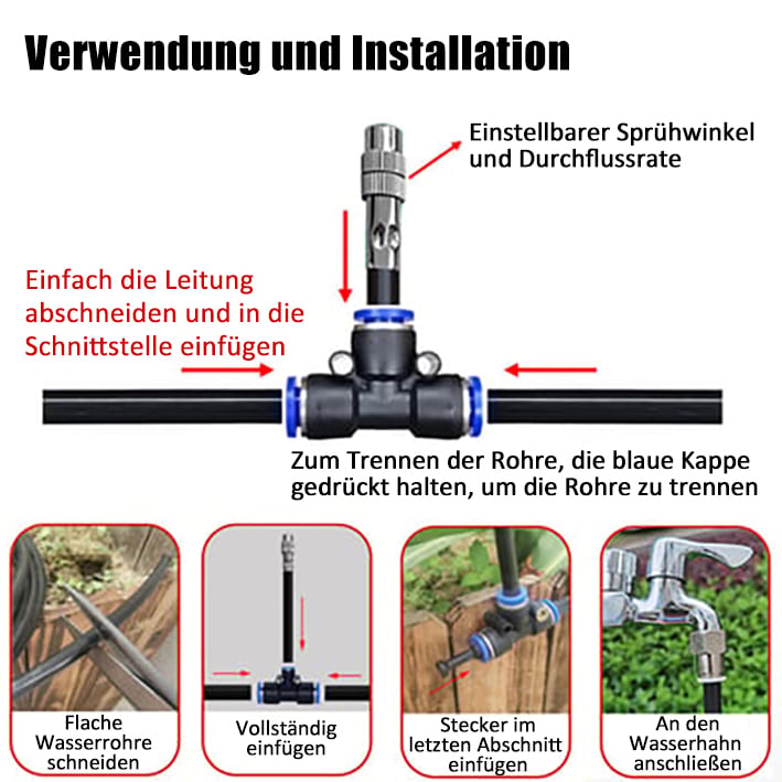 🔥Letzter Tag 49 % Rabatt✨🌱360° Gebogenes Garten-Automatik-Bewässerungssystem