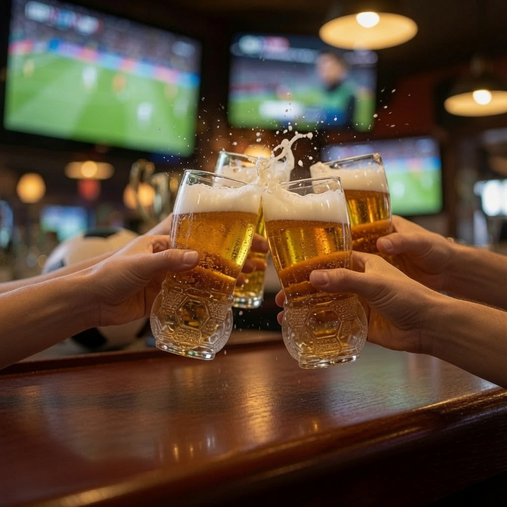 Fußballförmiges Craft-Bierglas