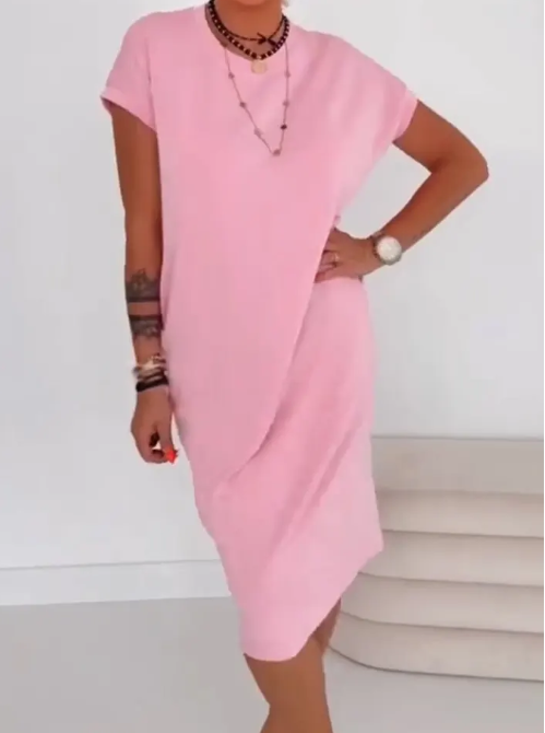 🌺Sommer-Aktion: 50 % Rabatt!💐 Lässiges Kurzarm-T-Shirt-Kleid für Damen