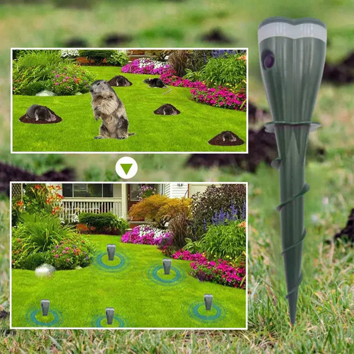 ⏰ 50 % RABATT! ☀️💧 Wasserdichter Maulwurfsabwehr – solarbetrieben! 🐭🚫