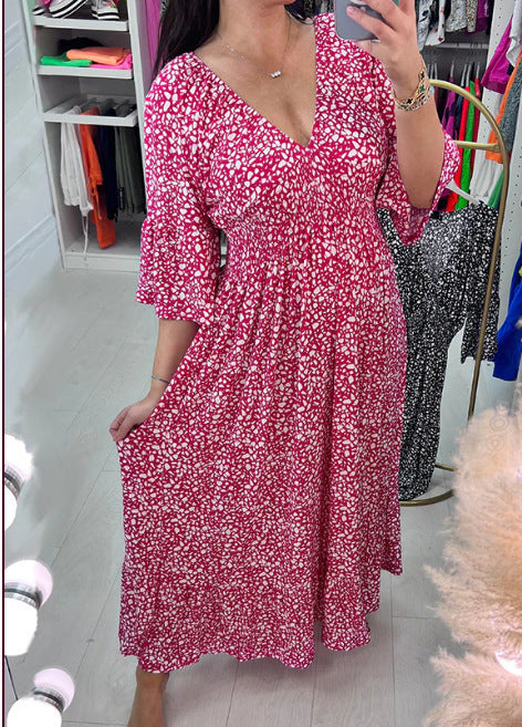 👗Damen V-Ausschnitt lässig Taille Rock