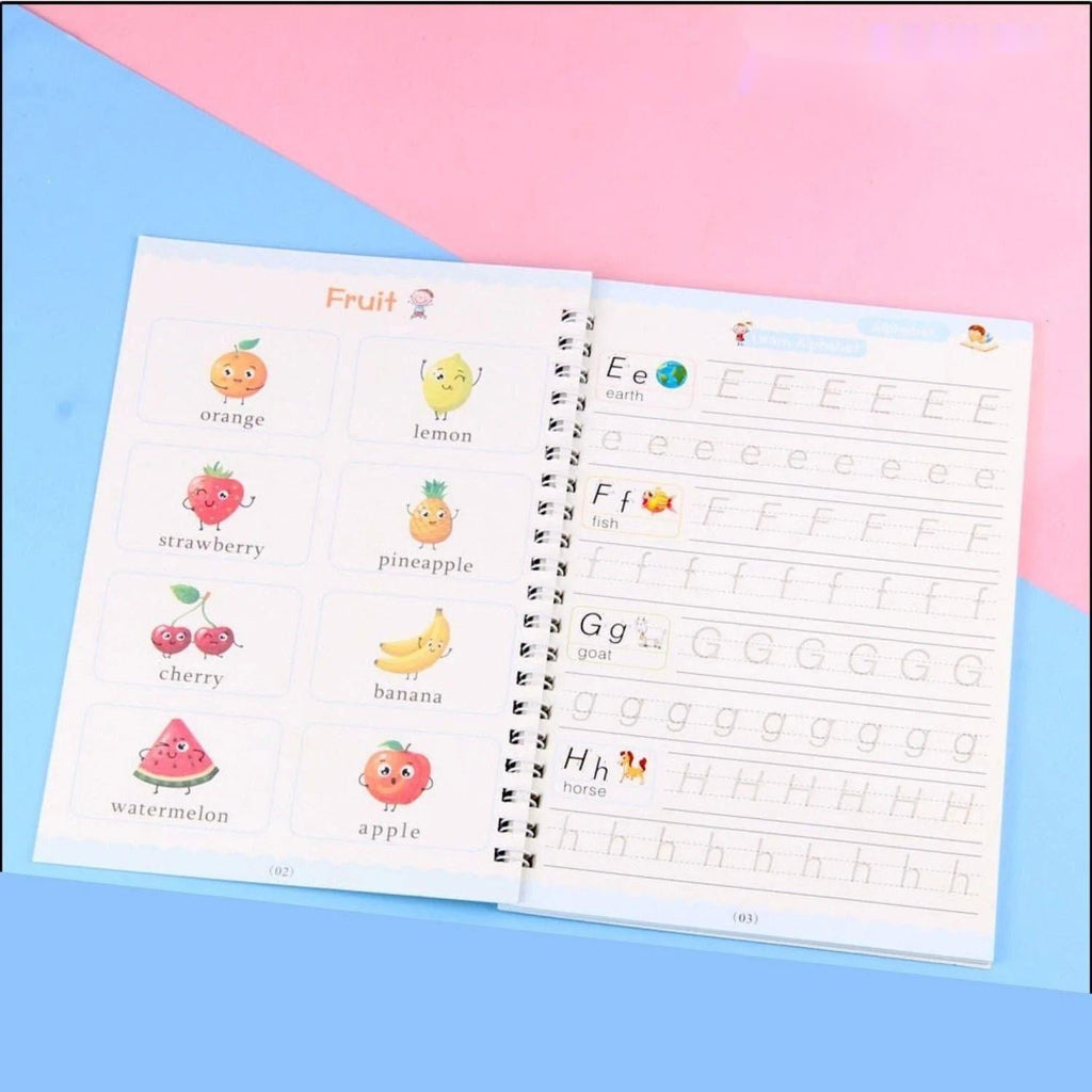 ✨Magisches Kalligraphie Heft für Kinder（Lernen leicht gemacht，immer wieder nutzbar）