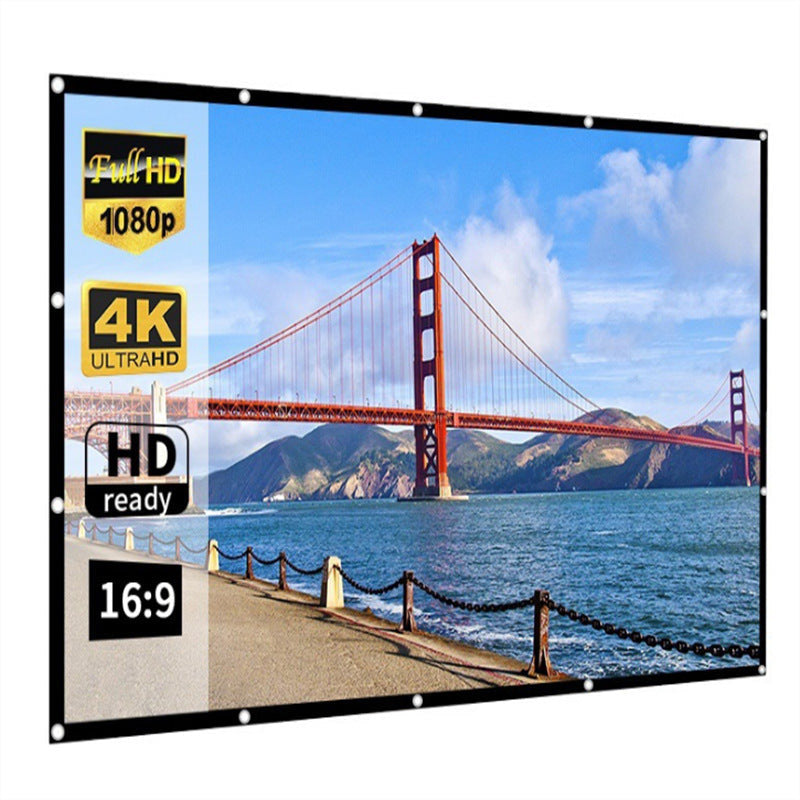 ❄️Sommerfrische 50 % Rabatt!📺120 Zoll faltbare Projektions-Leinwand – matte Anti-Licht-Oberfläche für Heimkino-Feeling