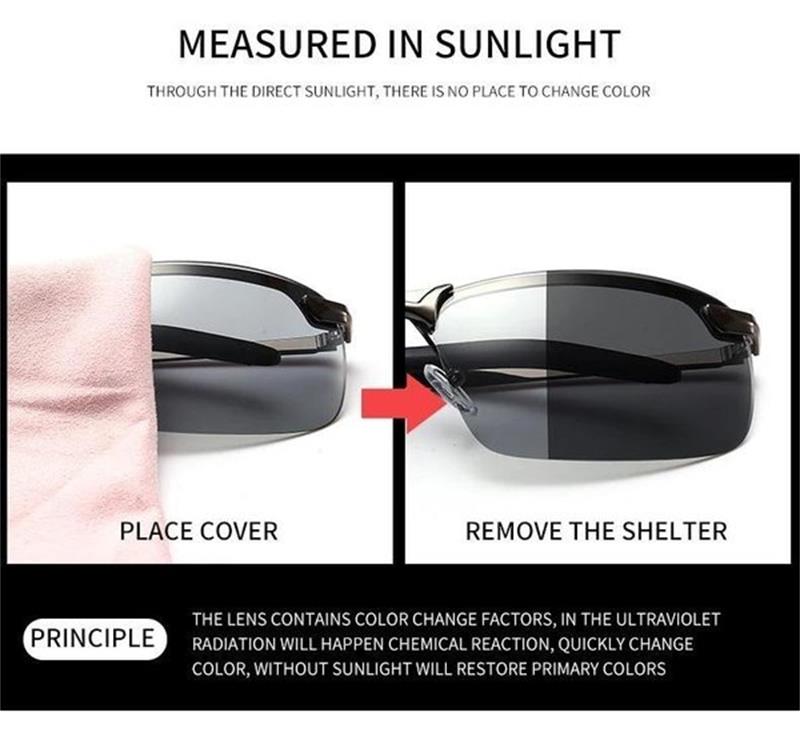 2026 Photochrome Sonnenbrille mit blendfreien polarisierten Gläsern