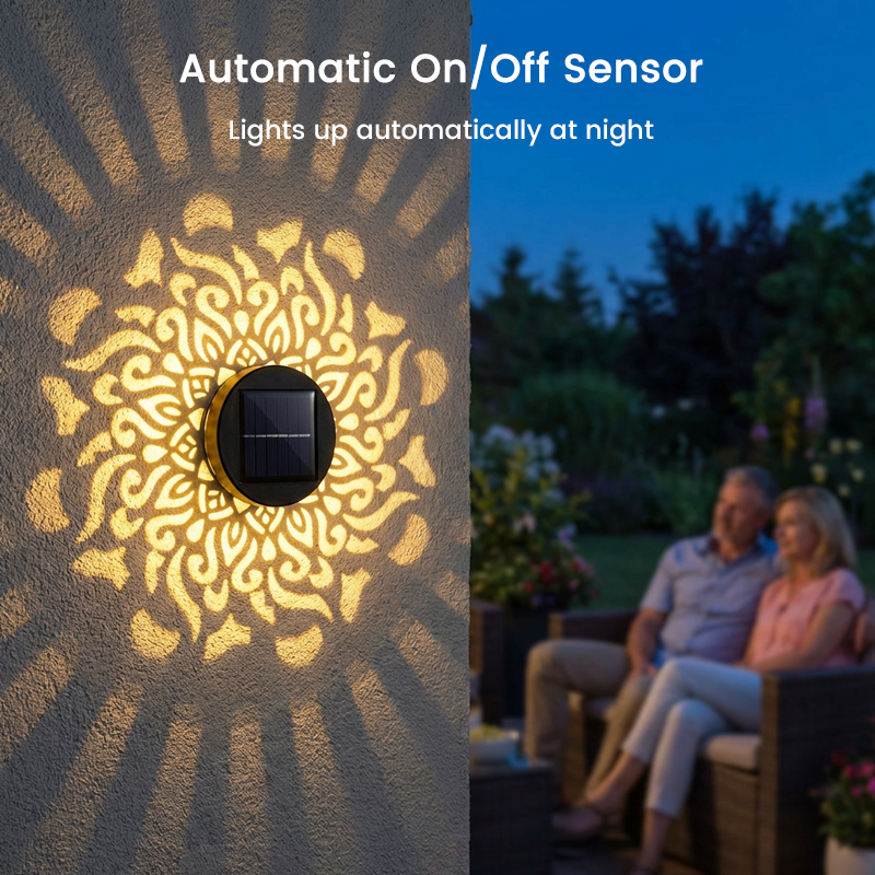 🥳2026 Top-Seller 🥳💞 50% Rabatt✨ 💝 Solar-Mandalaleuchte 2-in-1: Boden- & Wandleuchte für Garten & Terrasse 🌙✨ mit Vintage-Projektion, rostfrei & IP65