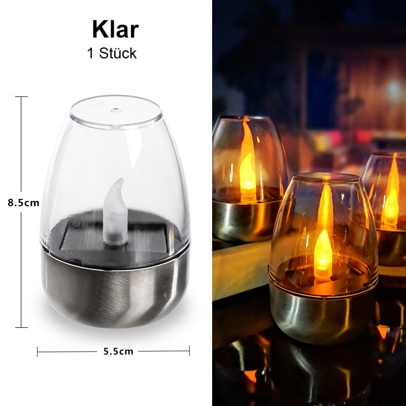 🕯️🌞 Solar-Kerzenlicht – wetterfest, stimmungsvoll für Garten & Terrasse. ✨💡 2+1 GRATIS!