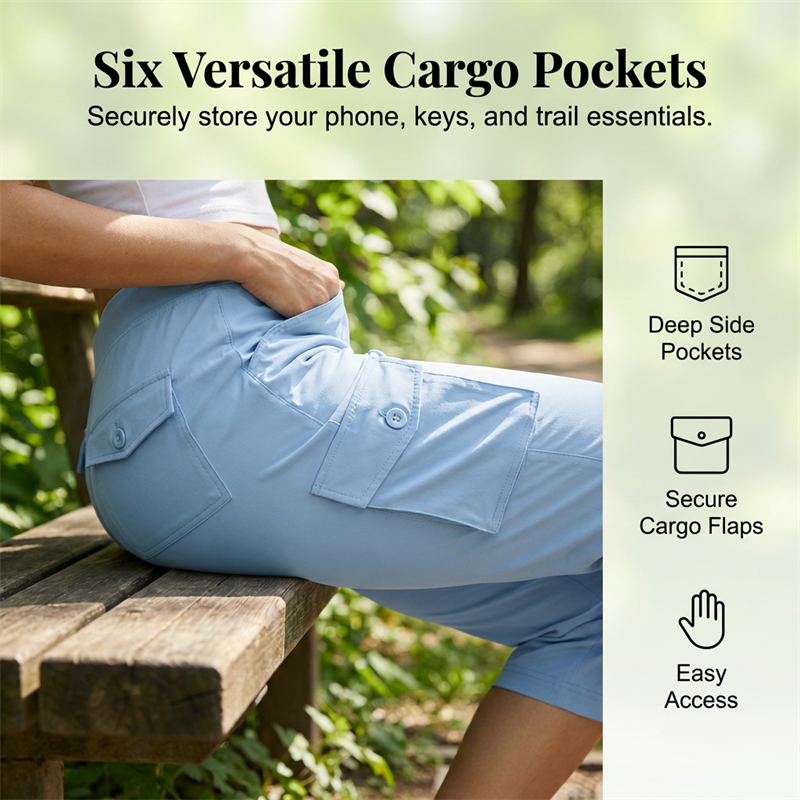 💥✨Nur für kurze Zeit: 50 % Rabatt ✨Leichte Cargo-Caprihosen für Damen🌿 Komfort und Stil für jedes Abenteuer 🌿