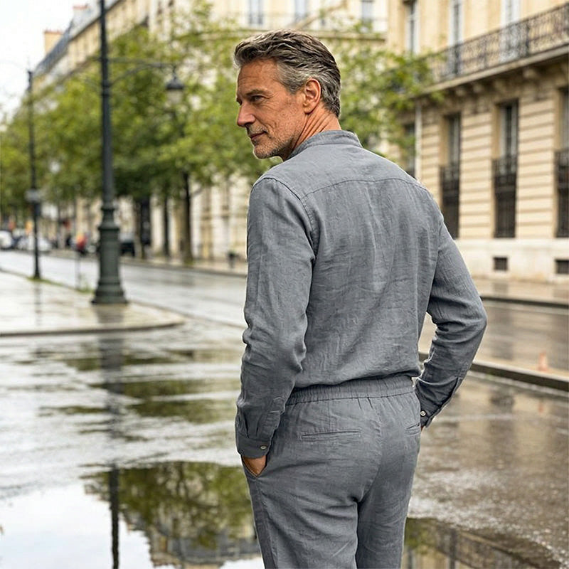 Herren-Freizeit-Set, 2-teilig: Oberteil und Hose