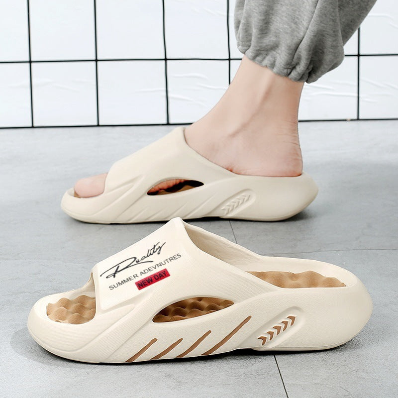 💥52% SPAREN 🦶Rutschfeste Cloud-Pantoletten für Herren mit dicker Sohle🌊Erfrischend und hautfreundlich