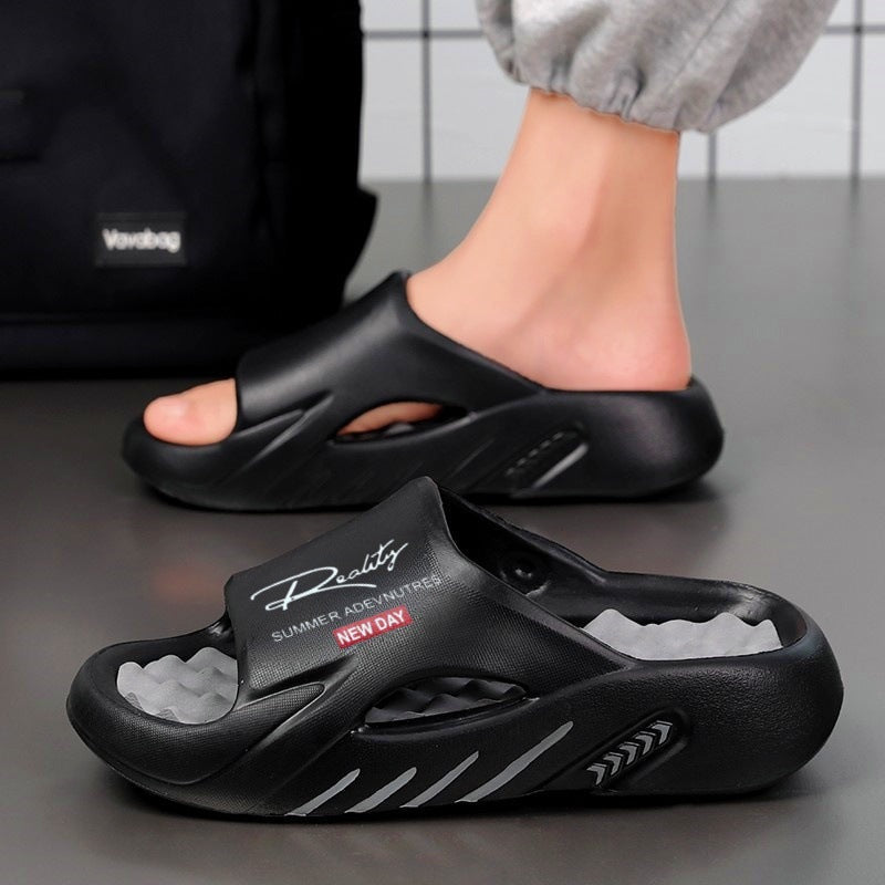 💥52% SPAREN 🦶Rutschfeste Cloud-Pantoletten für Herren mit dicker Sohle🌊Erfrischend und hautfreundlich