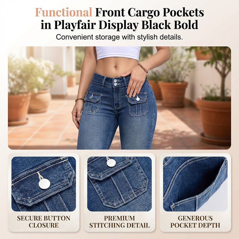 Caprihose für Damen aus Stretch-Denim in Slim-Fit-Passform