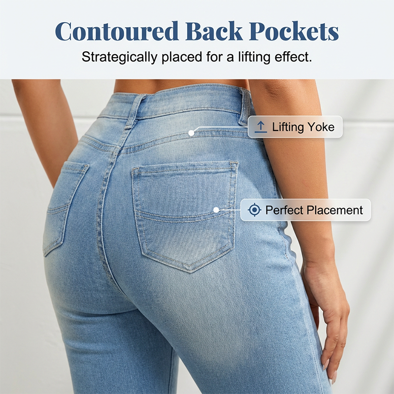 🌺Capri-Jeans für Damen mit hoher Taille und schmaler Passform