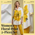 Zweiteiliges Set für Damen mit Blumenmuster