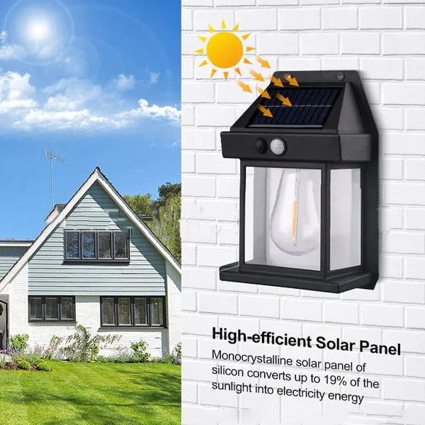 Solar-Wolfram-Wandleuchte