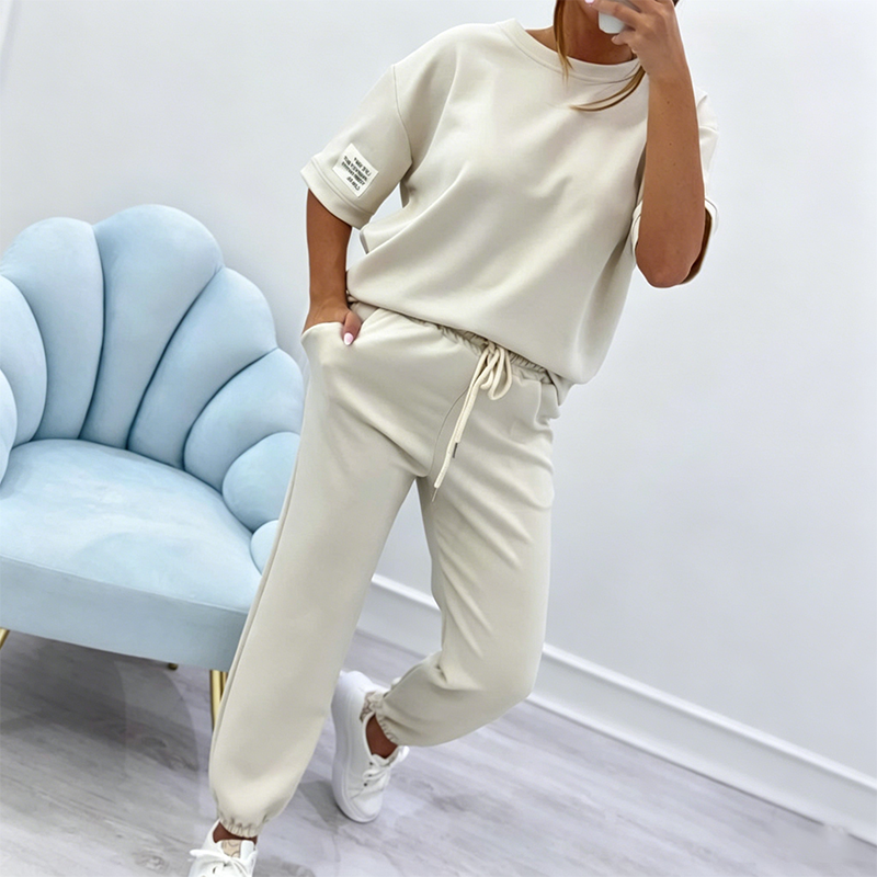 💥NEUER HEISSER SALE💥Lässiges Set aus kurzärmeligem Oberteil und Hose für Damen