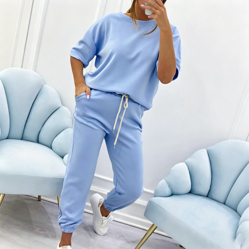 💥NEUER HEISSER SALE💥Lässiges Set aus kurzärmeligem Oberteil und Hose für Damen