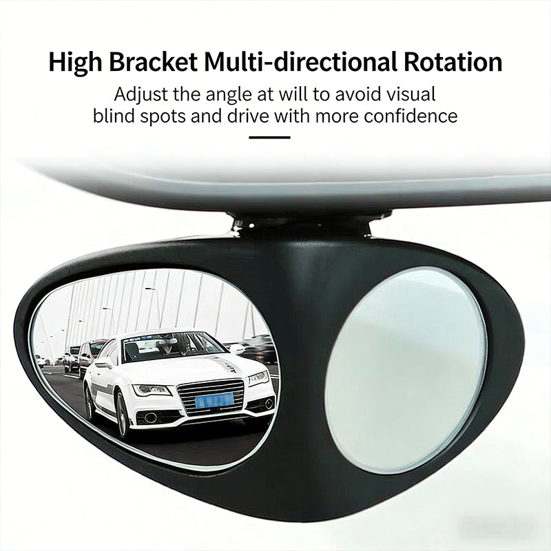 🚗 Doppel Spiegel für toten Winkel – 360° drehbar, HD Glas, wetterfester Kleber – simultane Sicht auf Vorder- & Hinterräder – für sicheres Parken & Spurwechsel