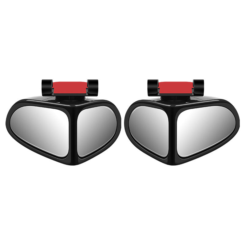 🚗 Doppel Spiegel für toten Winkel – 360° drehbar, HD Glas, wetterfester Kleber – simultane Sicht auf Vorder- & Hinterräder – für sicheres Parken & Spurwechsel
