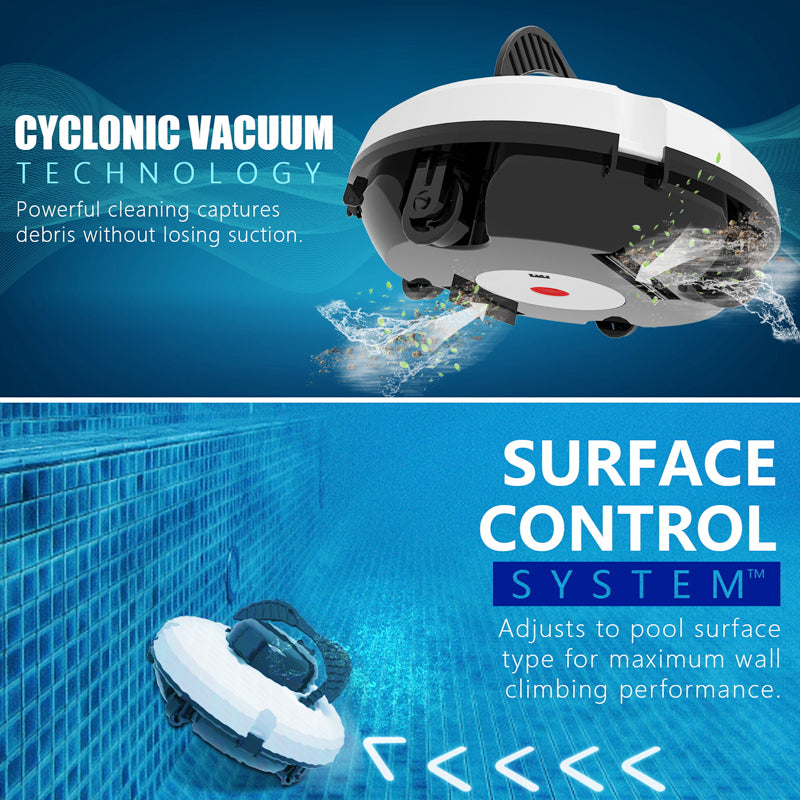🤖🌊 Poolroboter mit starker Saugleistung – kabellos, intelligente Navigation, 1-Tasten-Start & leicht entleerbarer Filterkorb. 🔋🧹 50 % RABATT