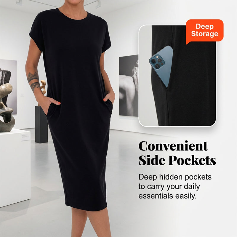 🌺Sommer-Aktion: 50 % Rabatt!💐 Lässiges Kurzarm-T-Shirt-Kleid für Damen