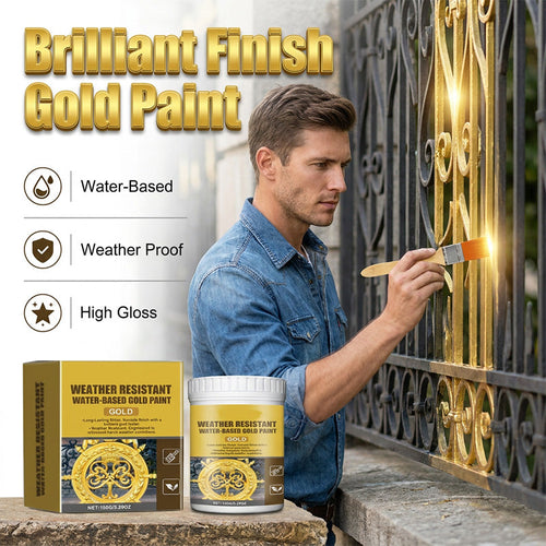 2 kaufen, 1 gratis! ✨ Wetterfeste, wasserbasierte Goldfarbe