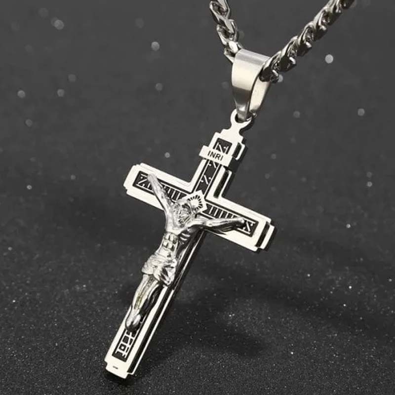 ✝️ 50 % RABATT! ⏰ Zartes, zeitloses Kreuz-Halsband – Feine Handwerkskunst, Edelstahl & dezenter Glanz – perfekt für den Alltag oder als bedeutungsvolles Geschenk 💛