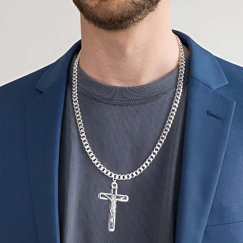 ✝️ 50 % RABATT! ⏰ Zartes, zeitloses Kreuz-Halsband – Feine Handwerkskunst, Edelstahl & dezenter Glanz – perfekt für den Alltag oder als bedeutungsvolles Geschenk 💛