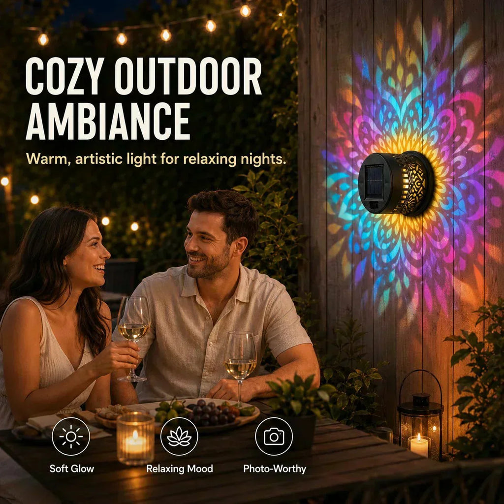 🌞 50% RABATT! 🌀 Solar-Mandala-Licht – Atemberaubende Musterprojektion, 2-in-1 (Boden & Wand) – Wasserdicht (IP65), mit automatischer Ein-/Ausschaltung – perfekt für Garten, Balkon oder Terrasse 🌿