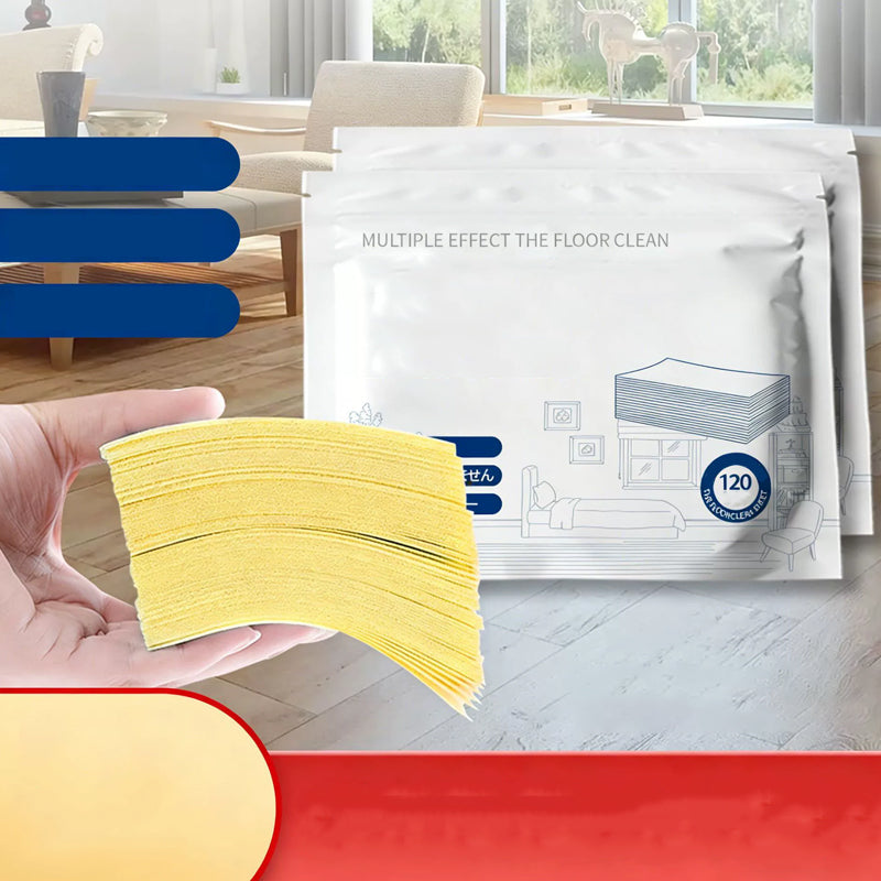 🥳SCHLUSSVERKAUF 2026🥳💞50 % RABATT | Über 50.000 verkauft! Wasserlösliche Bodenreinigungstücher, 120 Stück | Kein Abmessen, glänzende Böden