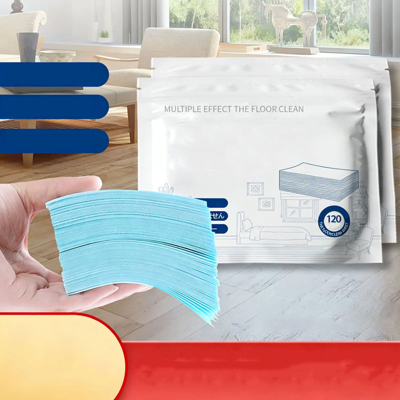 🥳SCHLUSSVERKAUF 2026🥳💞50 % RABATT | Über 50.000 verkauft! Wasserlösliche Bodenreinigungstücher, 120 Stück | Kein Abmessen, glänzende Böden