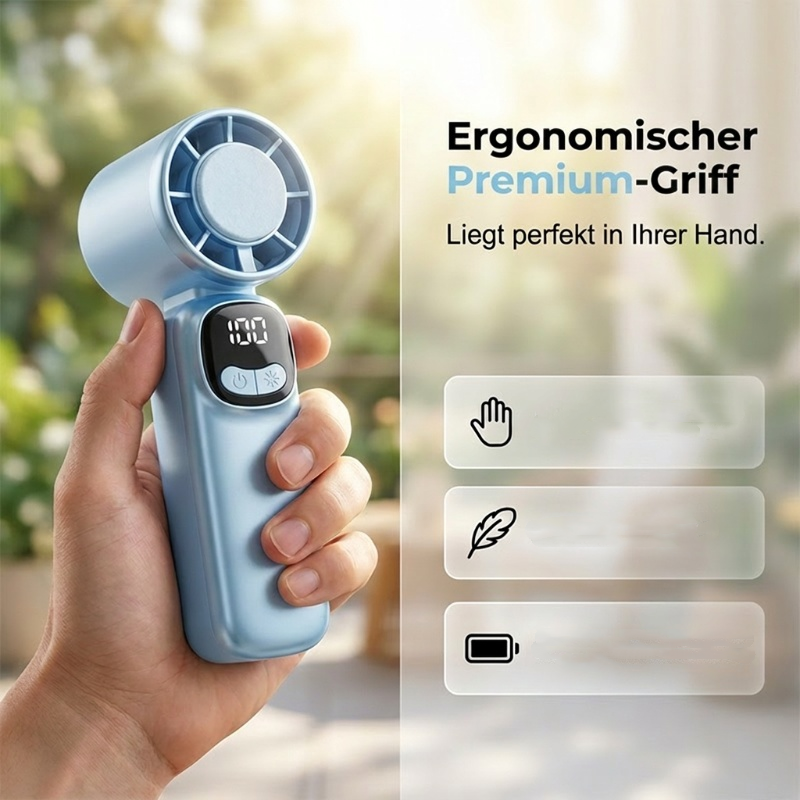 🌬️✨ 50% RABATT! Mini-Handventilator mit extralanger Akkulaufzeit – Kompakt, leise & perfekt für Reisen, Büro & heiße Tage 🔋