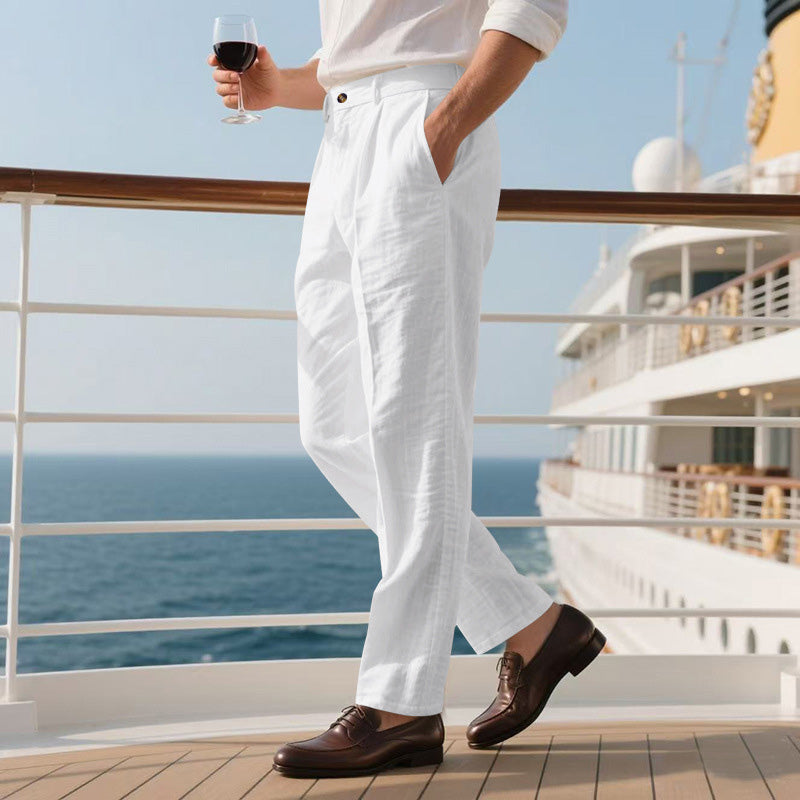 Herren Freizeithose mit lockerer, gerader Passform