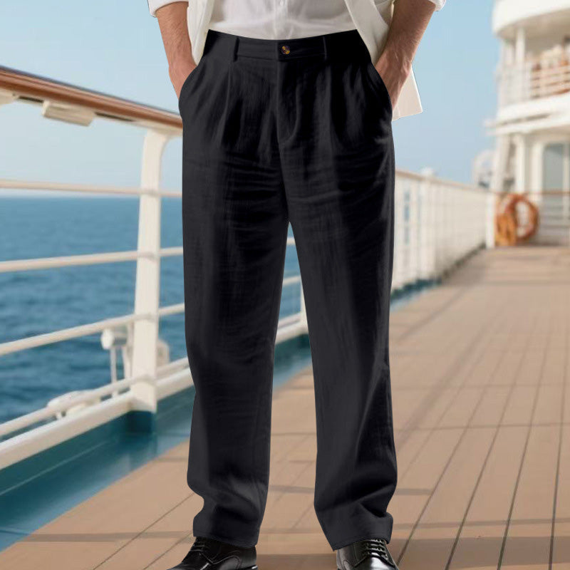 Herren Freizeithose mit lockerer, gerader Passform