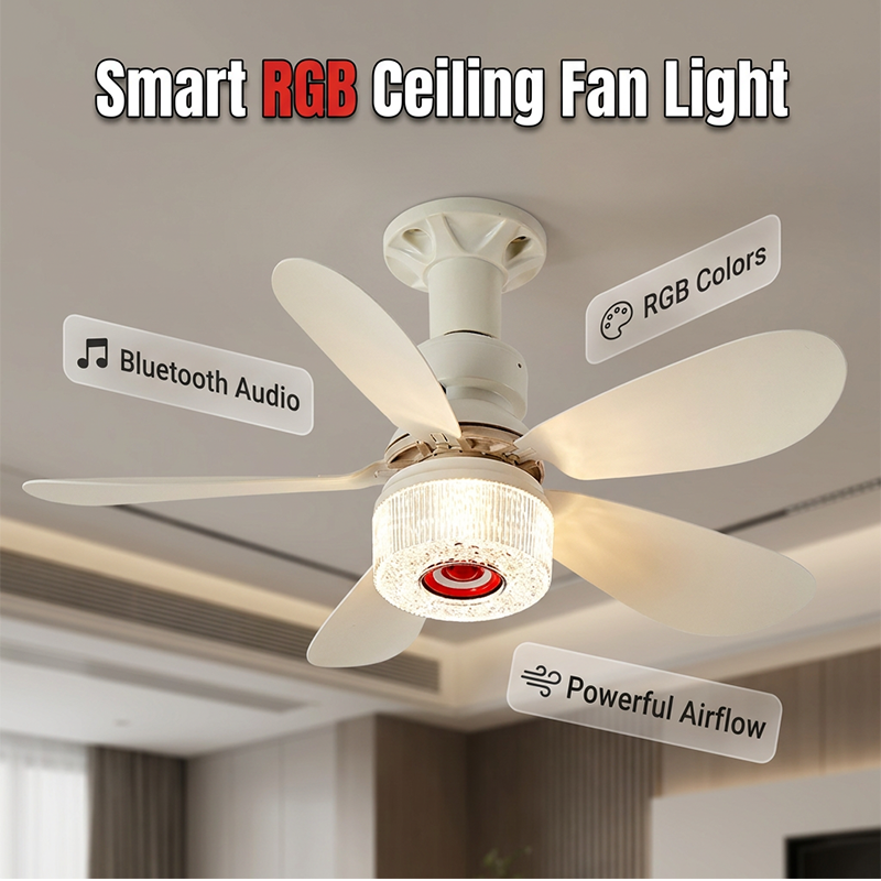 💡🔊 3-in-1 Deckenventilator mit Lampe & Bluetooth-Lautsprecher | Multifunktional & Praktisch