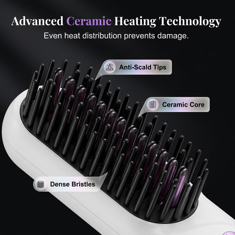 🔥Zeitlich begrenztes Angebot-Cordless Ceramic Hair Straightener Brush