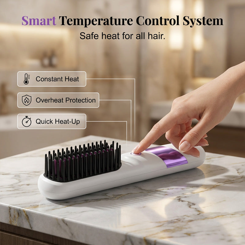 🔥Zeitlich begrenztes Angebot-Cordless Ceramic Hair Straightener Brush