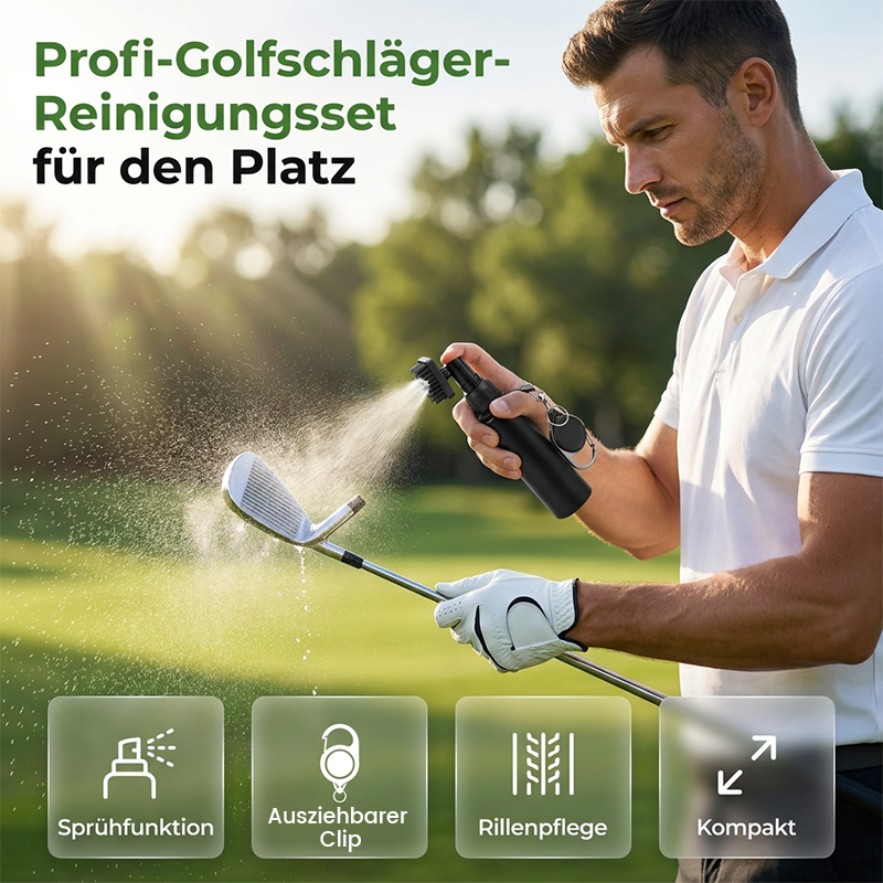 🏌️Golfschläger-Reinigungsset mit Quetsch-Sprühflasche und Mikrofaser-Waffeltuch