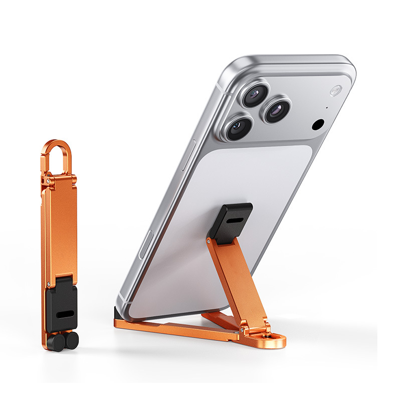 📱 Mini-Aluminium-Handyhalter mit Schlüsselanhänger – klappbarer Tischständer – kompakt, leicht & vielseitig – perfekt für unterwegs, Büro & Reisen – ideal für Videoanrufe, Filme & Lesen