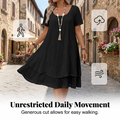 🎪 Neuheiten-Launch + 50% = doppelte Überraschung! Damen lässiges locker sitzendes Kurzarmkleid