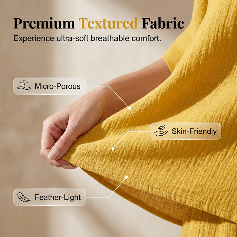 👚LAST DAY 49% OFF🌟🎁Women's Short Sleeve Shirt and Long Pants Set