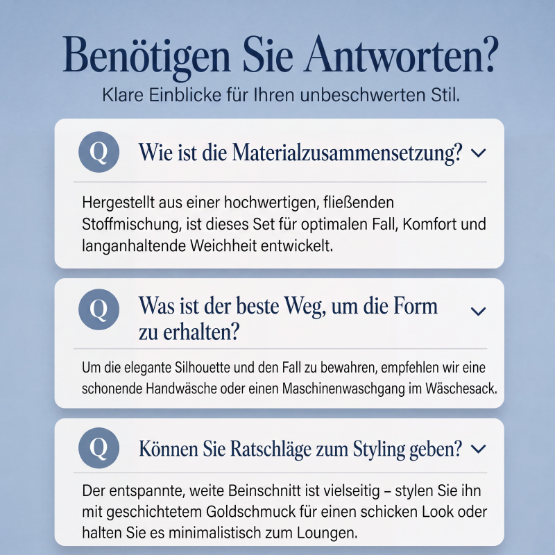 Zweiteiler für Damen: Legeres Oberteil mit Kragen und Weite-Hose