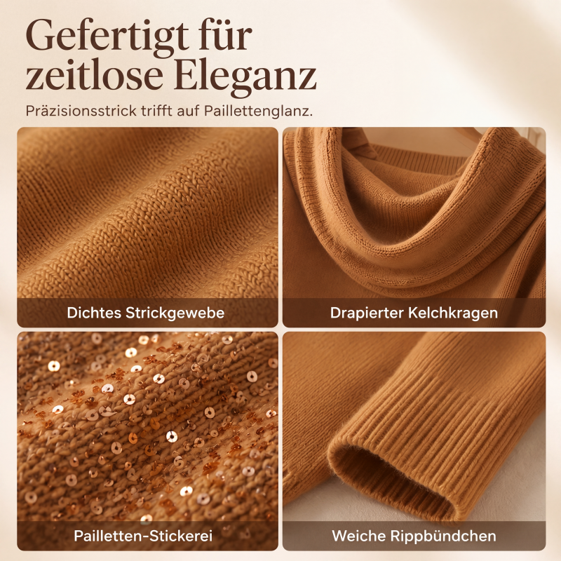 Elegant fallender Strickpullover